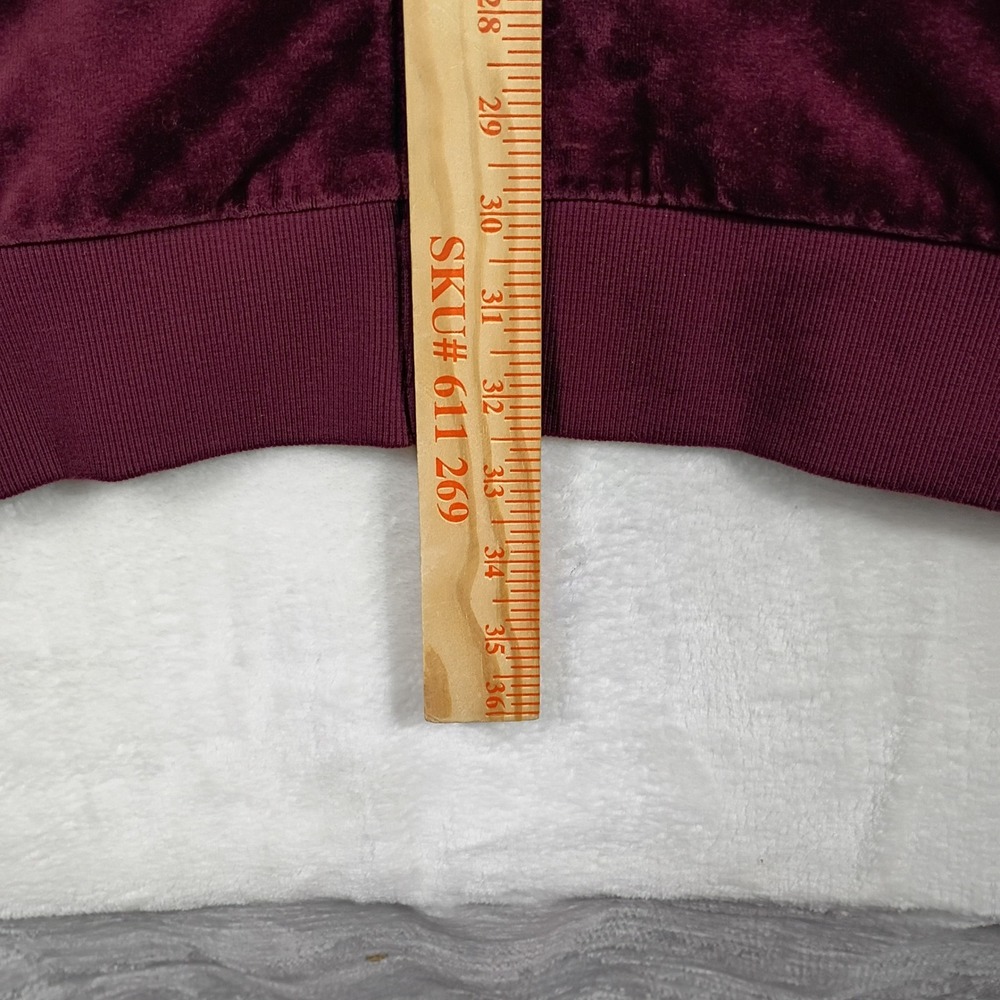 Puma Velour Track Jacket Mens 4XL Burgundy Navy Blue Full Zip Retro Y2K 90s - Picture 4 of 8